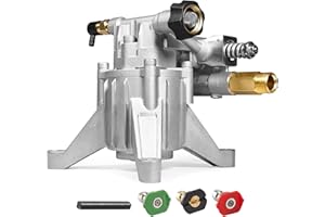 TOOLCY 7/8" Shaft Vertical Pressure Washer Pump - Rear Inlet/Outlet Max 3100 PSI @ 2.5 GPM OEM & Power Washer Pump for Gas Washer, More Replacement for Simpson, Ryobi, Honda etc