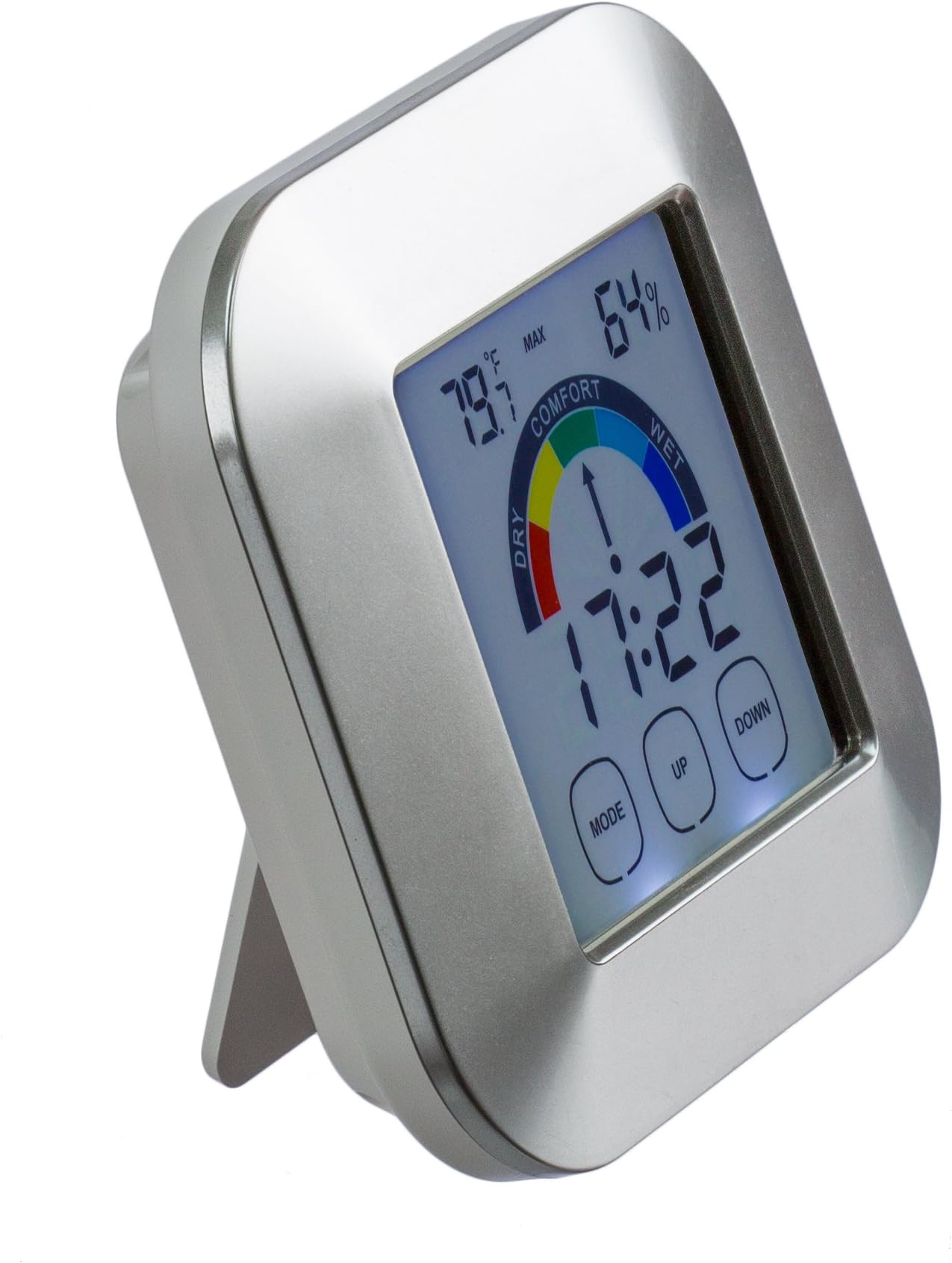 Venu Joy Touchscreen Humidity Monitor with Alarm Clock and Temperature Monitor