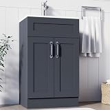 BELOFAY 500mm Floor Standing Vanity Unit with Basin Crawley Grey