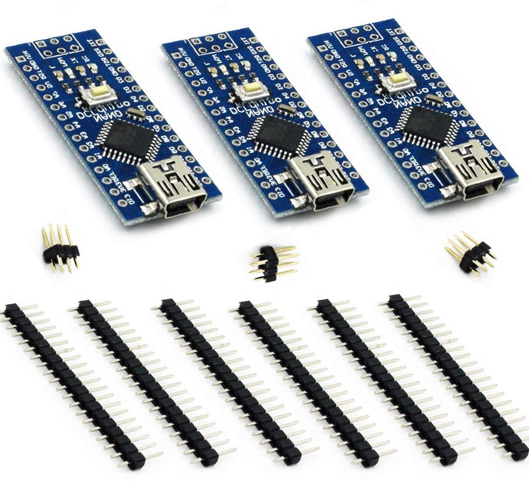 Hailege 3pcs 328-AUP CH340G 5V 16M Mini USB Micro Controller Board Development Board for with PIN Headers Pin Unsoldered