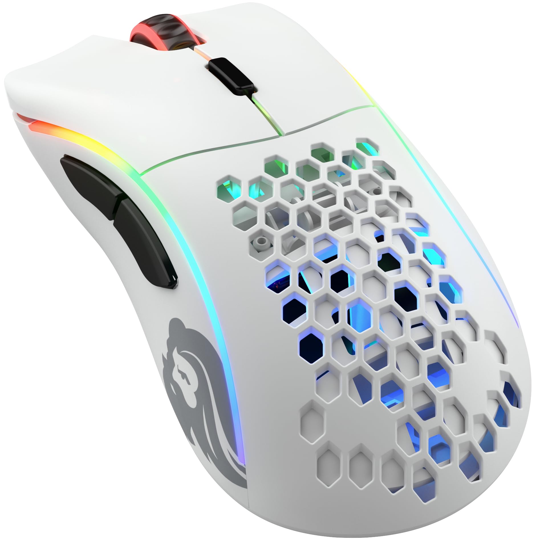 GLORIOUS Model D Wireless Gaming-Maus, 69g, BAMF Sensor, 2.4GHz, Mattweiß