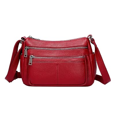 Over Earth Crossbody Bag For Women - Soft Leather Multi-Pocket Messenger Purse