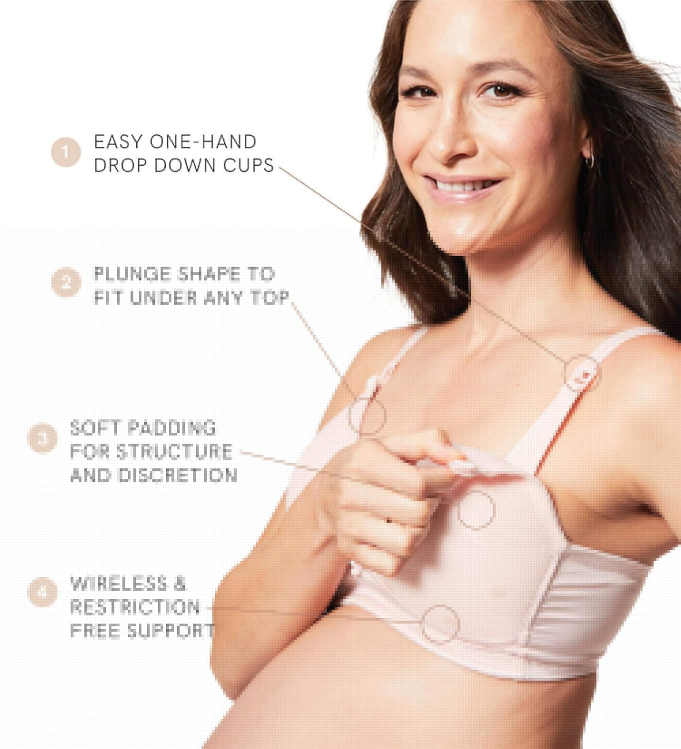 Cake Maternity Mousse Wirefree Nursing Bra for Breastfeeding, Padded Wireless Maternity Bra: Clothing