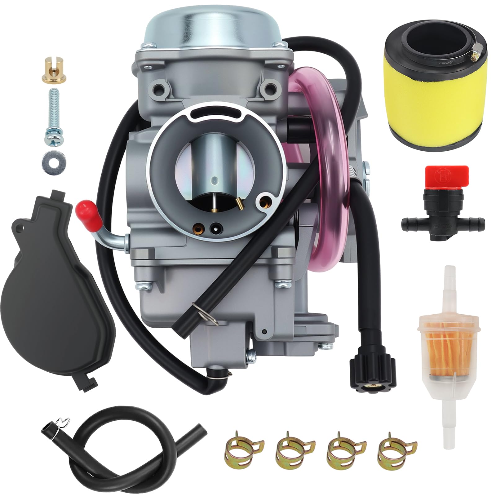 Photo 1 of 0470-504 Carburetor Fit for Arctic Cat 400 500 ATV Manual Carb Replace 0470-449 0470-390 0470-449 with Air Filter