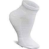 Yomandamor 5 Pairs Womens Cotton Diabetic Low Cut Socks with Seamless Toe
