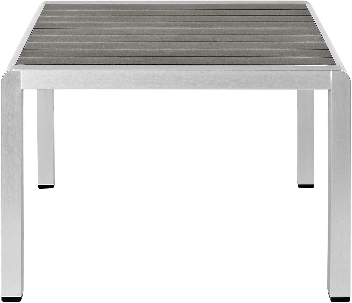 Modway Shore Aluminum Outdoor Patio Coffee Table in Silver Gray : Garden & Outdoor