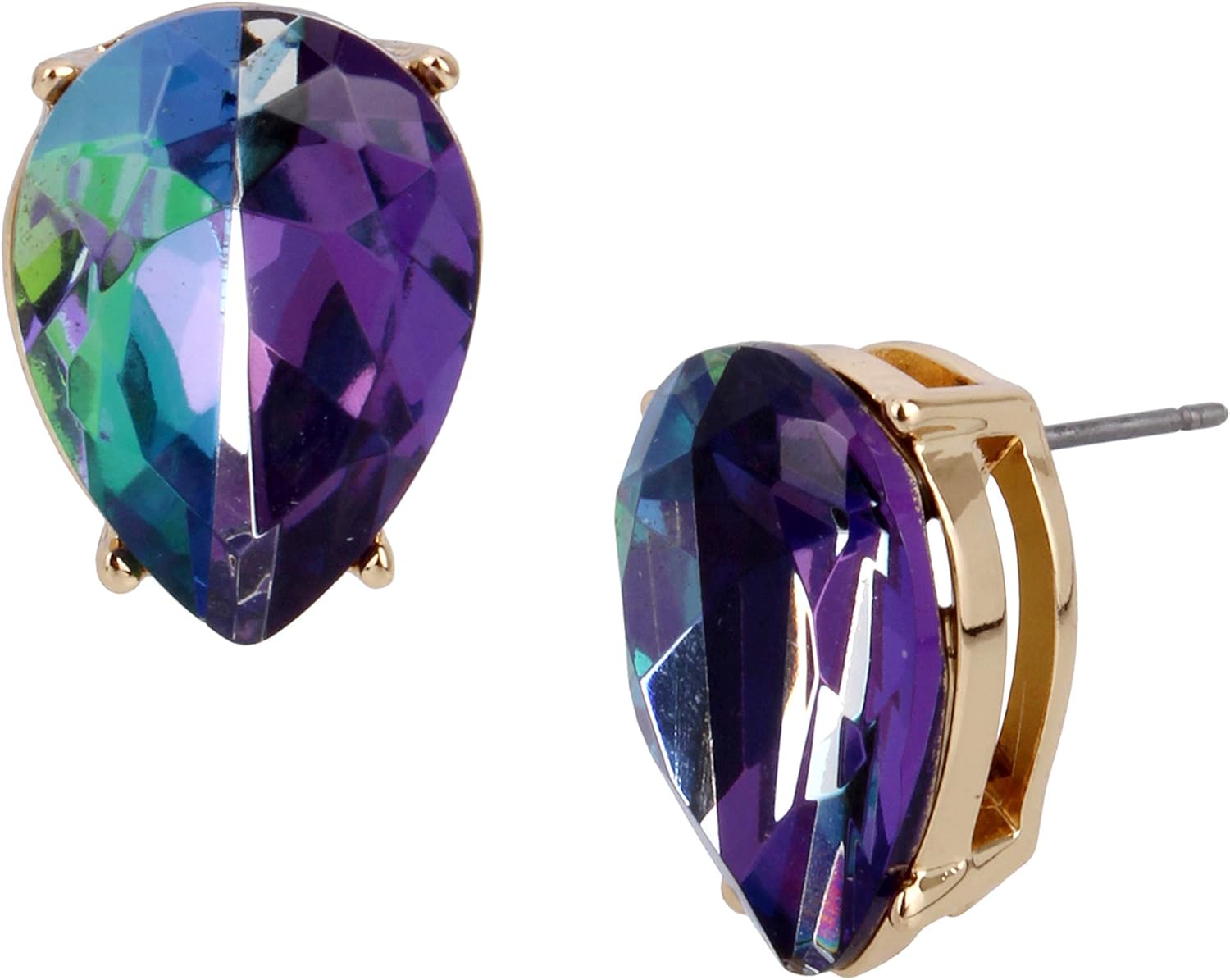 Buy TwoTone Stone Stud Earrings at Amazon.in