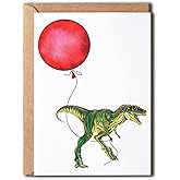 Oysters Pearl T-Rex Dinosaur Birthday Card - Dinomite Funny Card - 5 x 7 inches