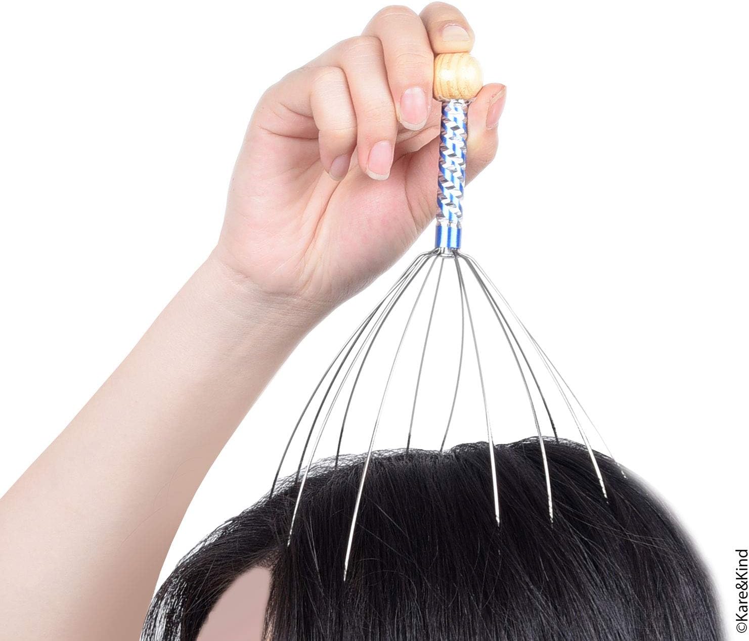 Scalp Massage Kit, 2x Scalp Scratcher, 1x Roller Ball Claw Massager and 1x Shampoo Massage Brush, Relaxes and Rejuvenates - Image 4