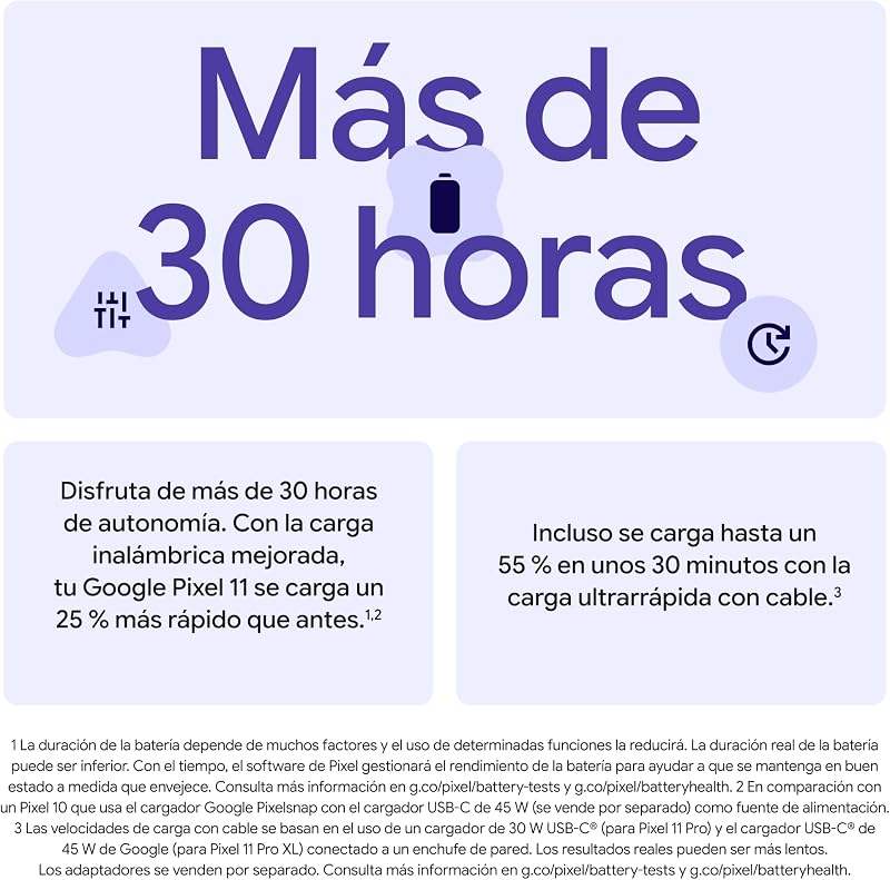 Pixel 11 - Smartphone Android desbloqueado - Glacier, 256GB