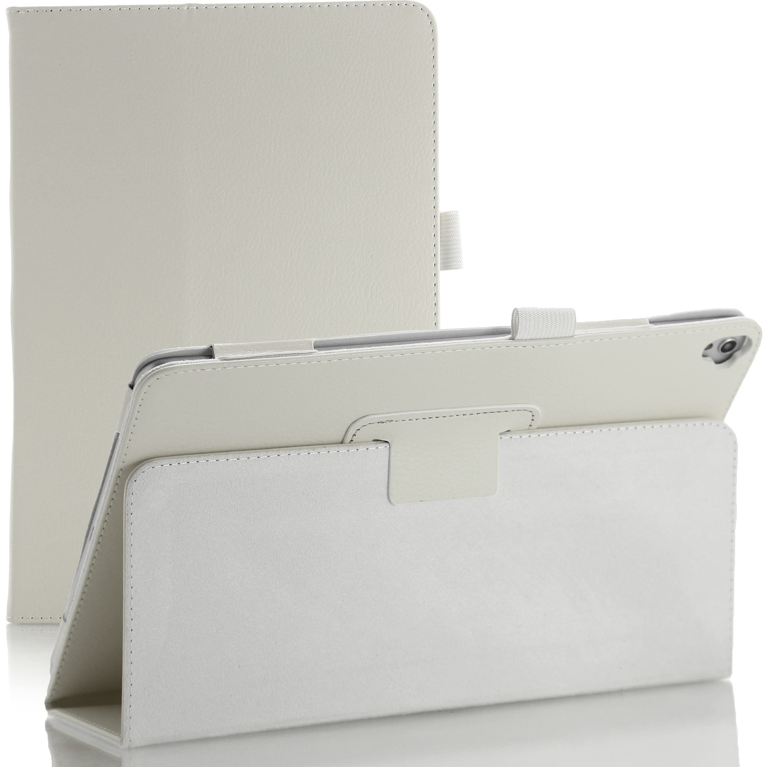Apple Leather Folio Flip Case For iPad 10.2 9th/8th/7th Gen (2021/20/19) & iPad Pro 10.5 2017 & iPad Air 3 2019 (White)