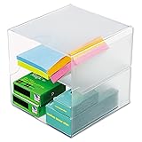 Deflecto Stackable Divided Cube Organizer, Desk and