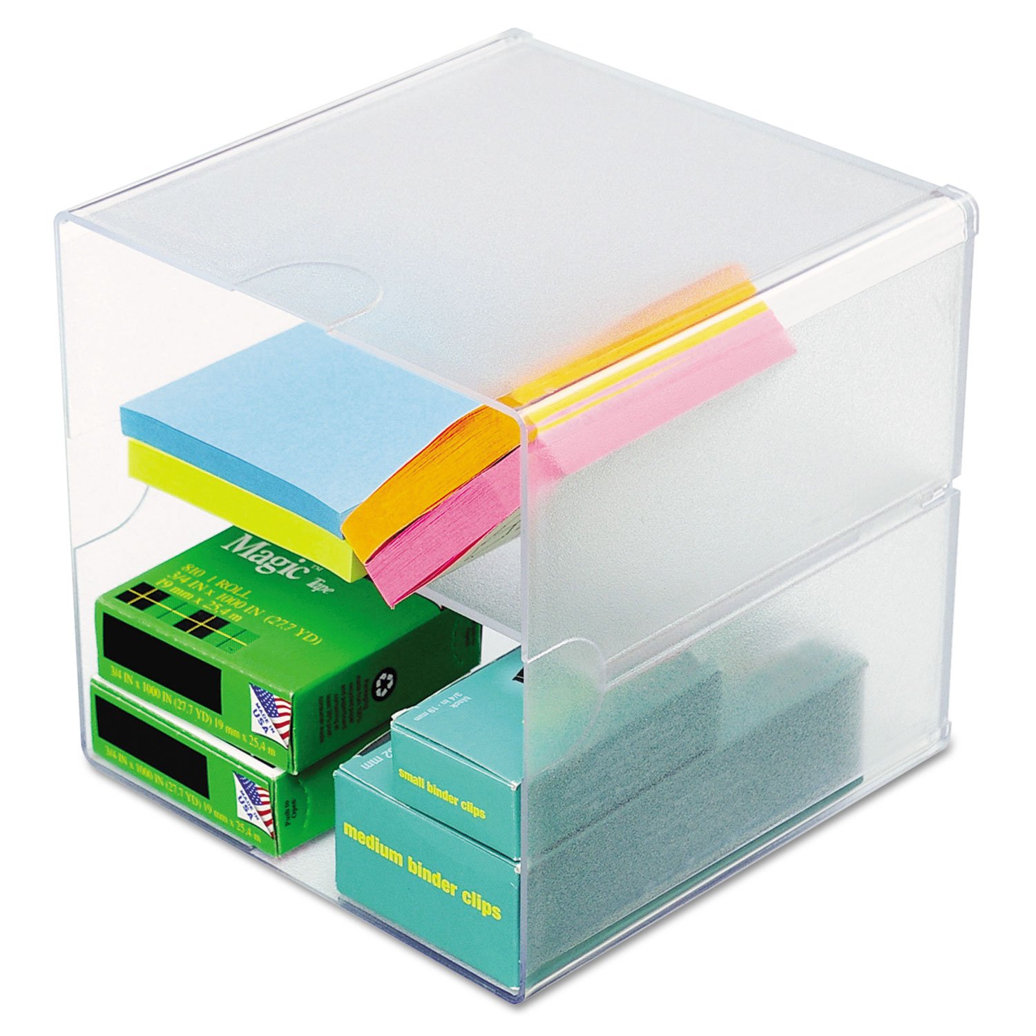 Deflecto Single Shelf Cube Storage Modular and Expandable Desktop Storage Solution for Stationery and Crafting Storage — image 1