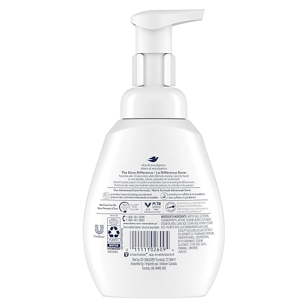 DOVE, NOURISHING FOAMING HAND WASH, ALOE & EUCALYPTUS, 10.1 FL OZ (300 ML)