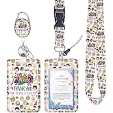 Golden Inspired Gift, ID Badge Holder with Lanyard, Retractable ID Badge Card Holders Detachable Neck Lanyard Strap with Badge Reel and Vertical ID Holder, TV Show Fans Gifts for Women Friend