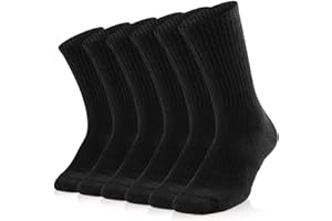 SOX TOWN Unisex Cushioned Crew Training Athletic Socks Men & Women with Combed Cotton Moisture Wicking Breathable Performance