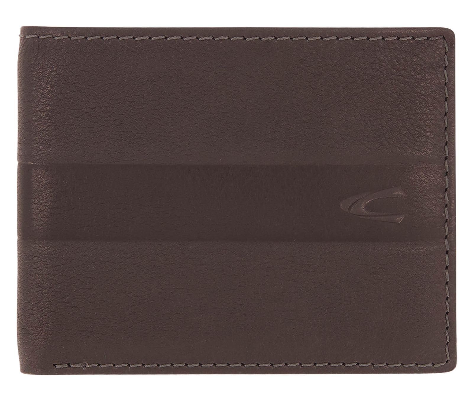 camel active, Mali Men's Wallet Landscape Format, Dark Brown, 12,5 x 2 x 9,5, Card case