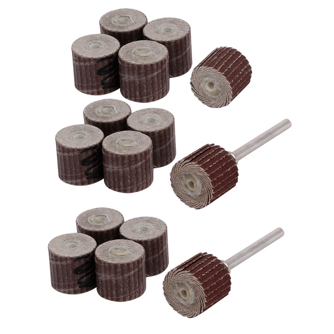 Sourcingmap 400 Grit 13mm Dia Sandpaper Flap Sanding Wheel Grinding Polishing Tool 15pcs