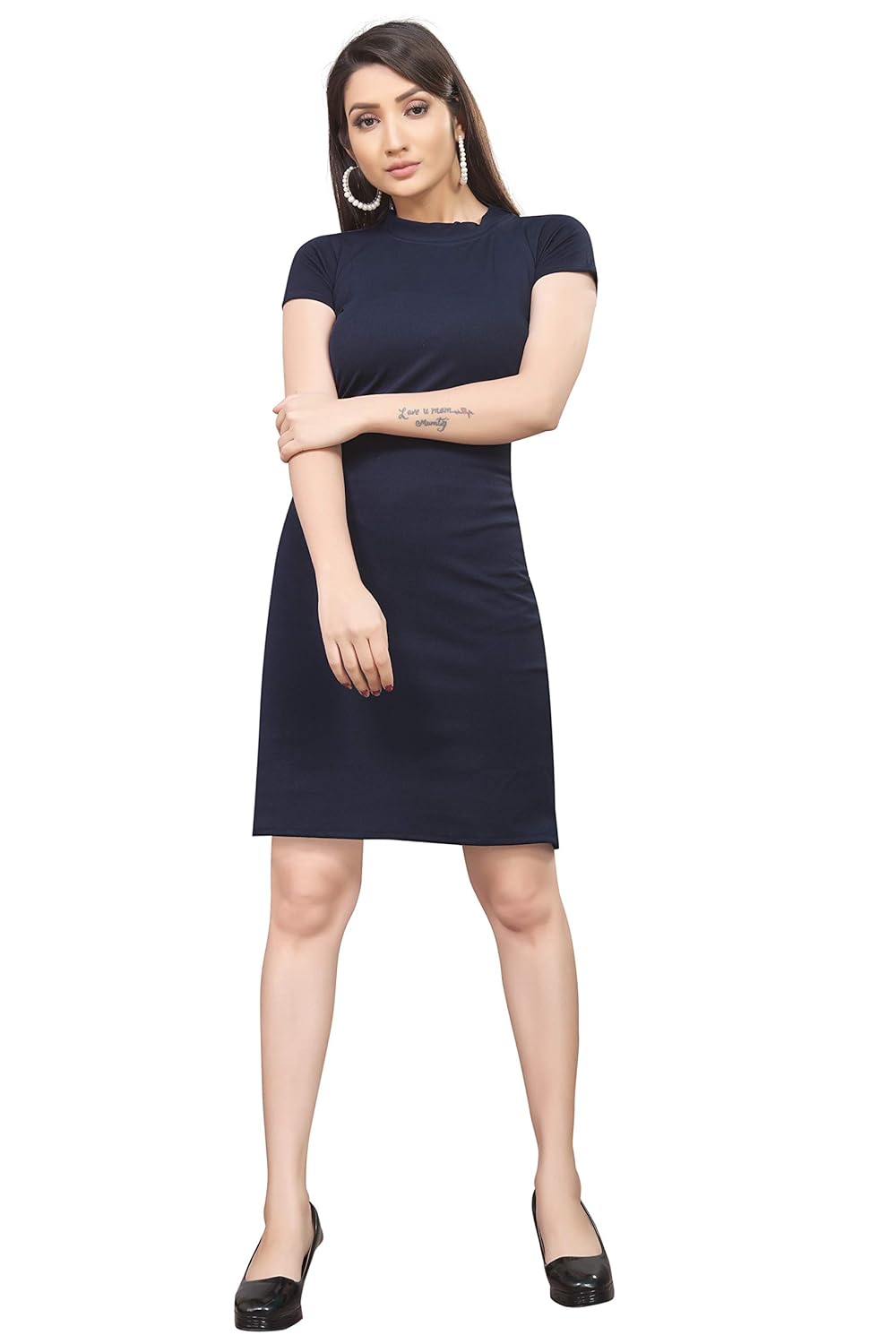 Buy Saree World Polyster One Piece Dress Black At Amazon In