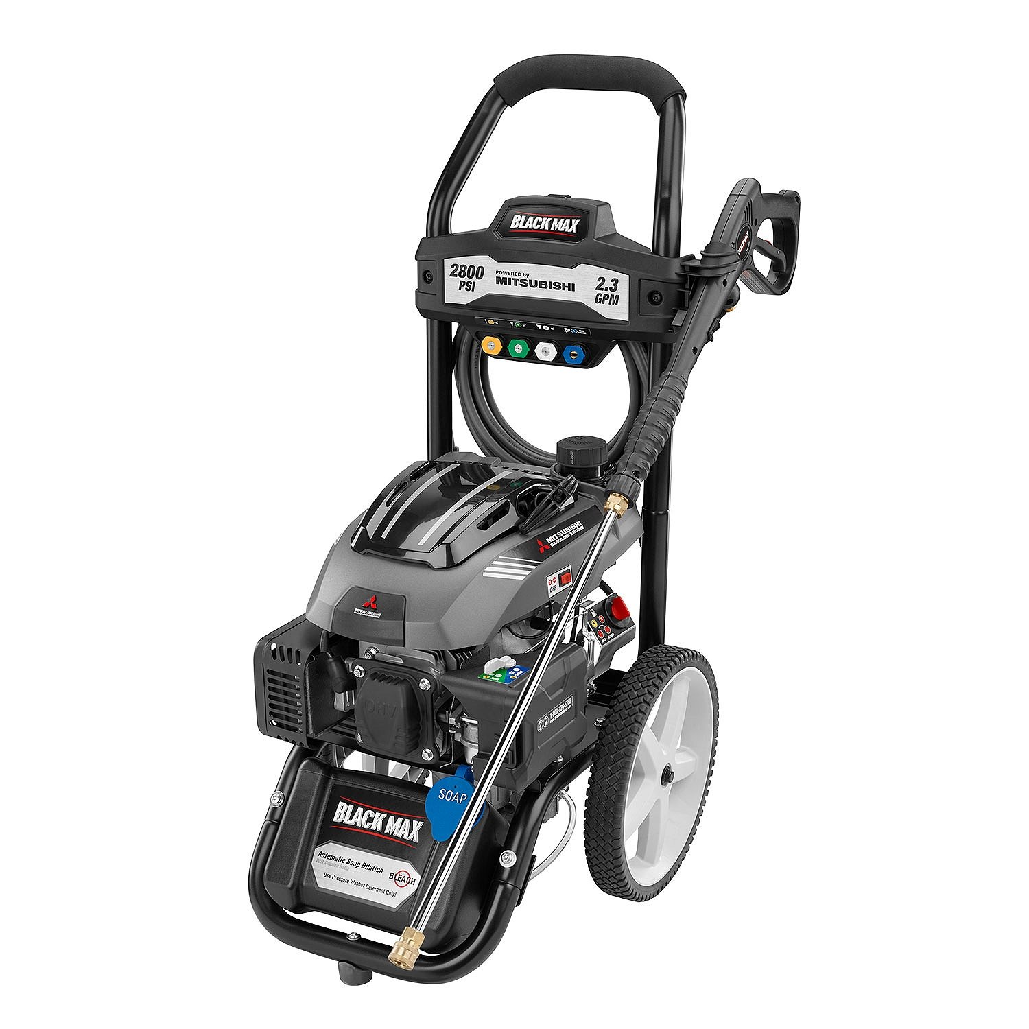 Amazon.com : Black Max 2800 PSI / 2.3 GPM Gas Pressure Washer (Powered by  Mitsubishi 173cc) : Garden & Outdoor