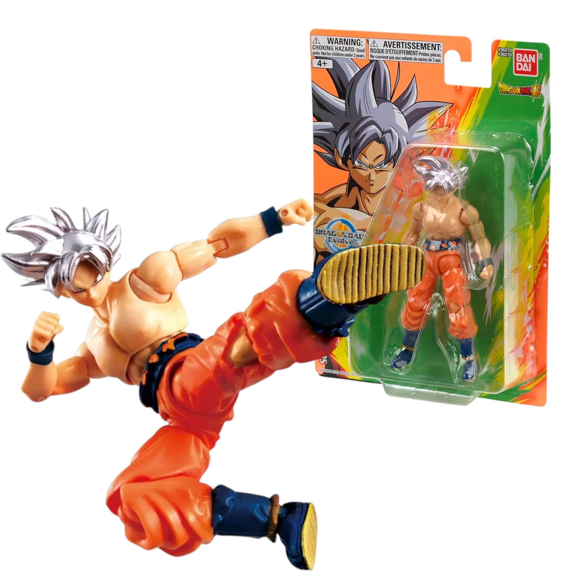 Dragon Ball Evolve Ultra Instinct Goku Action Figure - 12.5cm Dragon Ball Super Anime Toy - Bandai Collectible Action Figure - Anime Gifts for Fans