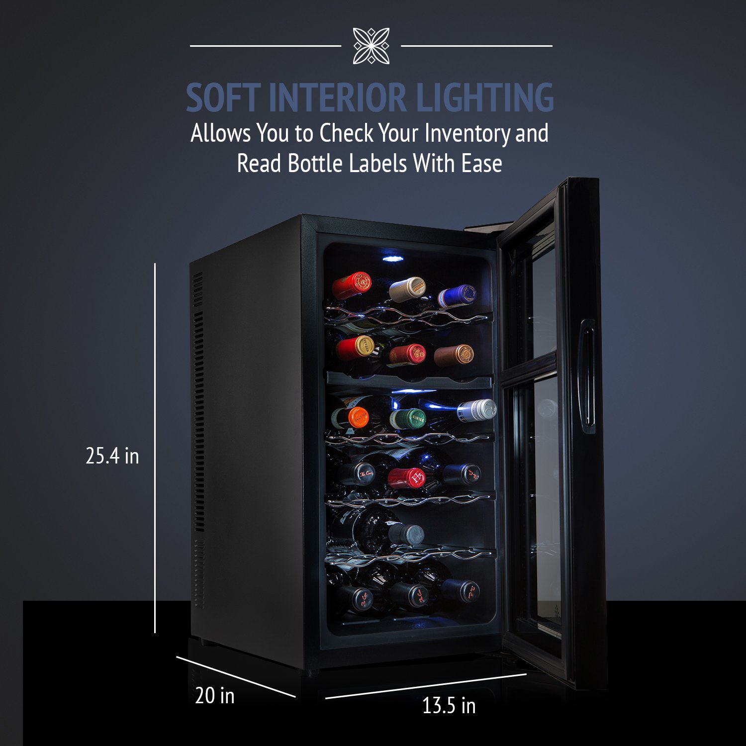 Ivation Dual Zone Thermoelectric Red And White Wine Cooler/Chiller