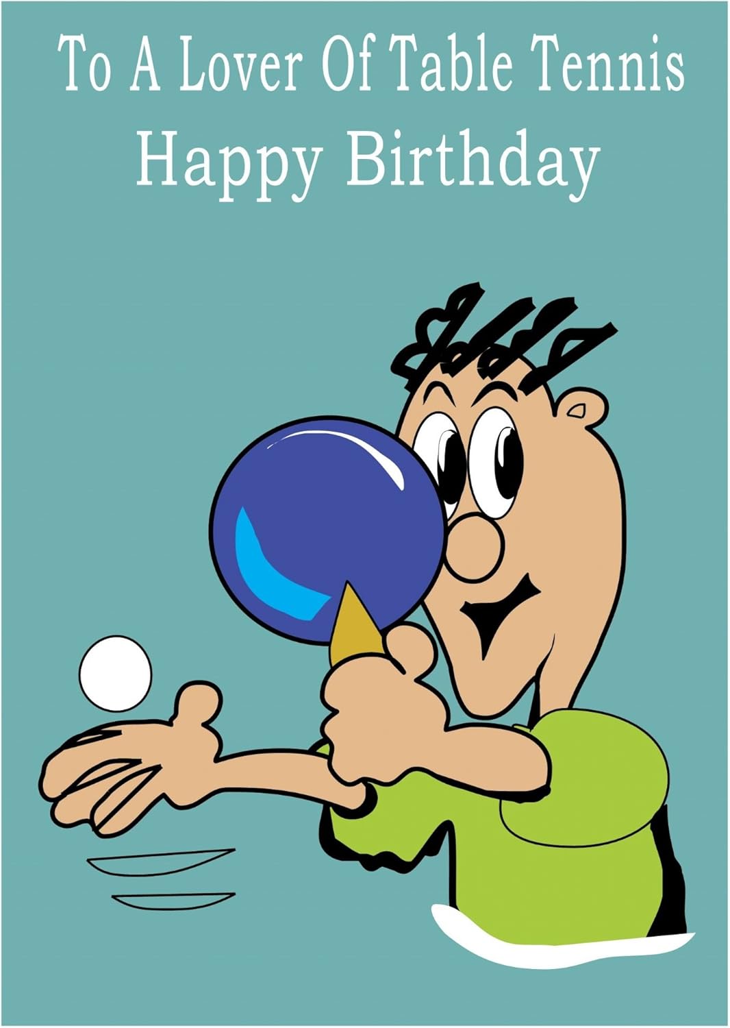 Table Tennis Happy Birthday Card Amazon.co.uk Office Products