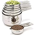 Simply Gourmet Measuring Cups Set of 7, Stackable, 304 Premium Stainless Steel, Kitchen Gadgets for Measure Liquid and Dry In
