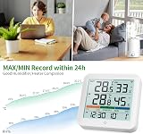 VOCOO Wireless Thermometer Hygrometer with 1 Remote Sensor Indoor Outdoor view 7