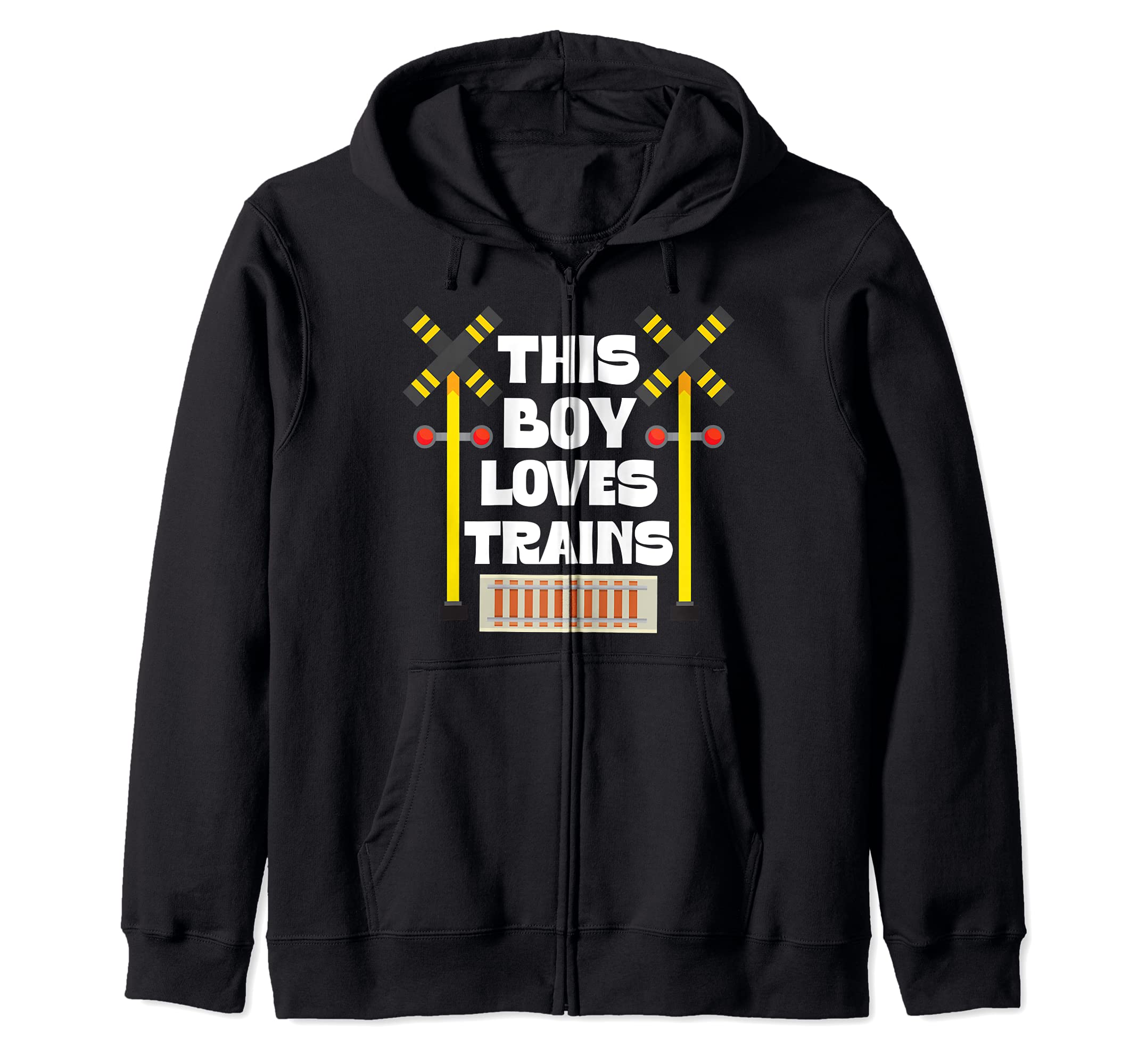 Train Lover Boys Model Train Collector Railroad Enthusiast Zip Hoodie