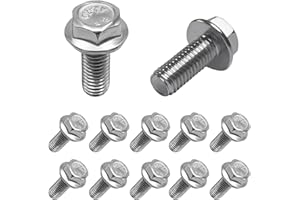 Augeny 12PCS Car Top Front Skid Plate Bolts, 304 Stainless Steel Auto Skid Plate Bolts with 12mm Hex Head, Fits 4Runner FJ Cruiser Land Cruiser Sequoia Tacoma, Car Accessories