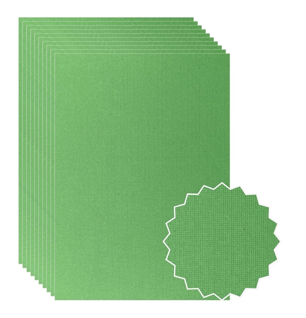 ASENME Cardstock for Cards, 30 Units of 250 Grams, A4 Size Textured Cardboard (Green, A4/30Units)