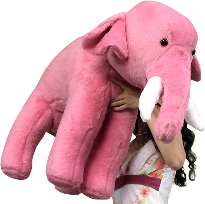 giant pink elephant stuffed animal