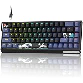 Typehaven SK68 65% Wired Gaming Keyboard, Aluminum Mechanical Keyboard | RGB Backlit, Hot-Swap Sockets, 68 Keys, PBT Keycaps, Mini Layout, for PC and Laptop Gaming, Black
