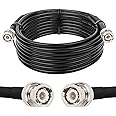 MOOKEERF BNC Male to BNC Male Coax Cable 20ft, 50 Ohm RG58 Coaxial Cable with BNC Connectors