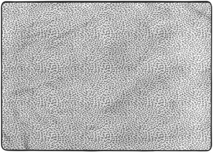 Juego de alfombras de área, música, dama escuchando música