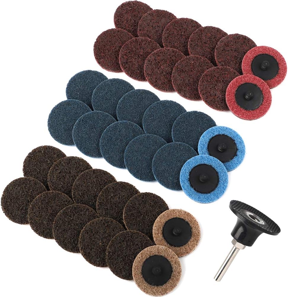 Coceca 2 Inches Roloc Quick Change Discs 36pcs Sanding Discs, Surface Conditioning Discs