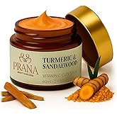 PRANA Sandalwood & Turmeric Face Mask - Natural Cleansing Facial Mask with Ayurvedic Ingredients - Bentonite & Kaolin Clay Mask - Brightening, Hydrating, Anti-Aging - Vegan & Cruelty-Free Mask (60ml)