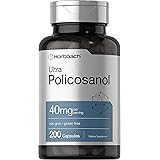 Policosanol 40mg | 200 Capsules | Non-GMO and Gluten Free | by Horbaach