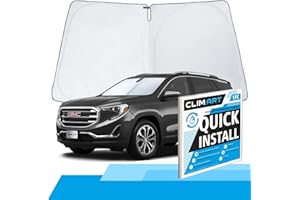 CLIM ART Windshield Sun Shade for GMC Terrain 2018-2024 - Custom-Fit Foldable Car Sun Shade - Car Sunshade - Vehicle Sun Protector - Front Auto Windshield Cover, Car Windshield - WS3011