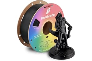 Polymaker Panchroma PLA Black 3D Printer Filament, 1.75mm, 1kg Spool, Easy to Print, High Speed Printing, Tangle Free, AMS Co