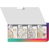 DJEEP Pocket Lighters, Elegant Collection Textured Metallic, Marbled Unique Lighters, 4-Count Pack of Disposable Lighters