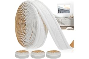 iplusmile 6Pcs Peel and Stick Crown Molding Trim, Self-Adhesive Flexible Foam Moulding for Wall, Mirror Border, Ceiling & Bas