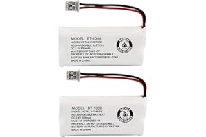 GATOR CRUNCH 2 Pack - Battery for Uniden BT-1008 & Many Others, Bulk Packaging)