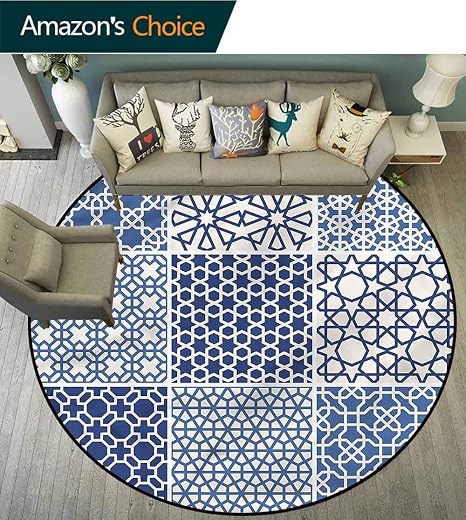 Amazon De Rugsmat Teppich Arabisch Klein Rund Kunstvolles
