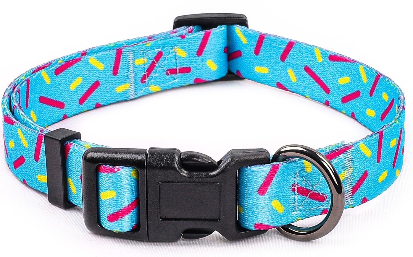 COSYHOMELONDON Dog Collar for Small Dogs, Cute Small Medium Large Dog Pet Collar, with Floral Patterns, Soft Adjustable for Boy Girl Female Male Puppy Dog Collar (Geometric D, s)