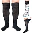 CIRZUEX 2 Pairs Walking Boot Socks Air Cam Walker Brace Fracture Boot Orthopedics Socks Cast Boot Replacement Sock Liner