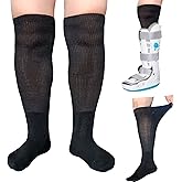 CIRZUEX 2 Pairs Walking Boot Socks Air Cam Walker Brace Fracture Boots Orthopedics Socks Cast Replacement Sock Liner