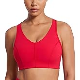 SYROKAN Sports Bras for Women Narrow Racerback Built-in Contour Cup Padded Medium Impact Training Yoga Bra