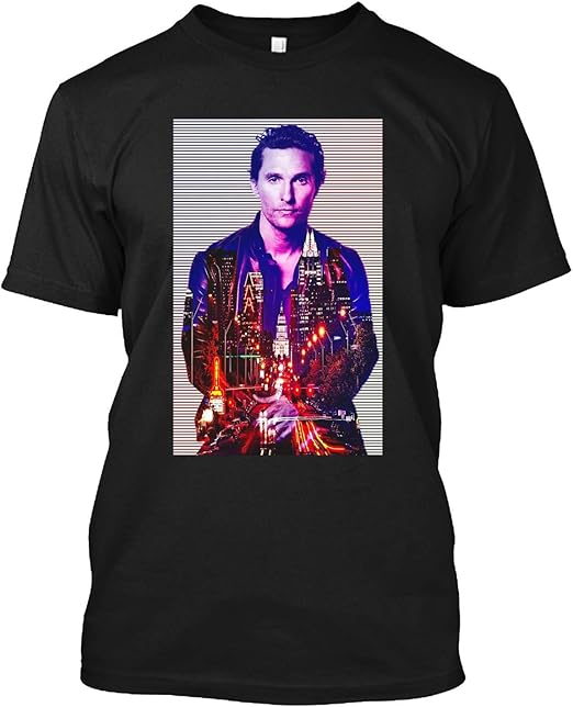 Matthew Mcconaughey T Shirt Fur Herren Und Damen Gr 56 Schwarz Amazon De Bekleidung